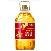 中粮福临门小榨炒香压榨一级花生油5L