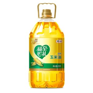 中粮福临门福至心礼非转基因压榨玉米油5L